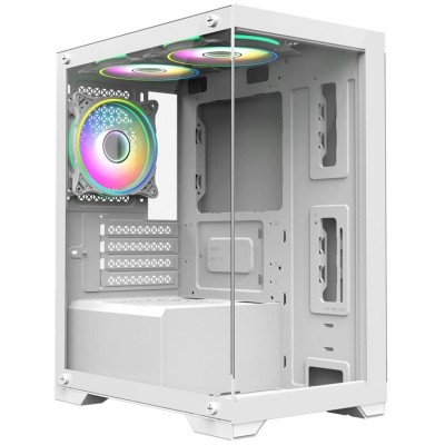 cit,range,mid,tower,micro,atx,gaming,pc,case,white,white