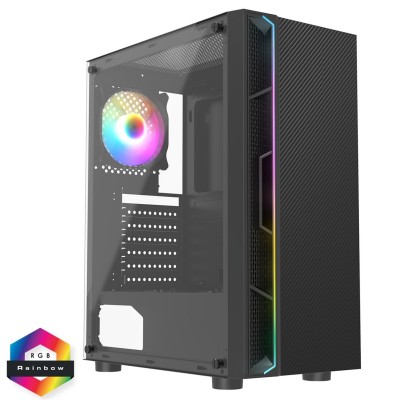 cit,galaxy,mid,tower,atx,gaming,pc,case,with,led,strip,+,fan,black,black