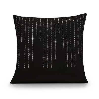 подаръци,и,играчки,alan,symonds,velvet,feel,cushion,with,cascading,diamante,studs,black