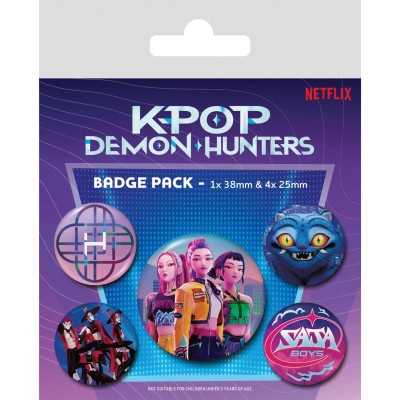 k,pop,demon,hunters,badge,pack,pin,collectible,multi