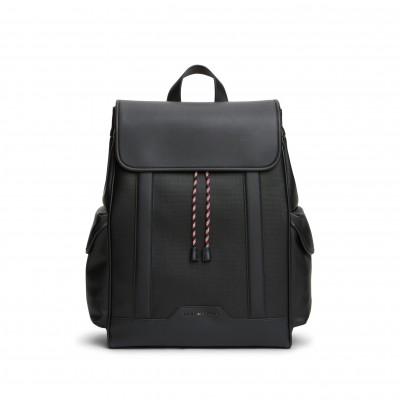 tommy,hilfiger,texture,flap,over,backpack,black