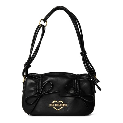 love,moschino,women,s,softy,bow,faux,leather,shoulder,bag,black