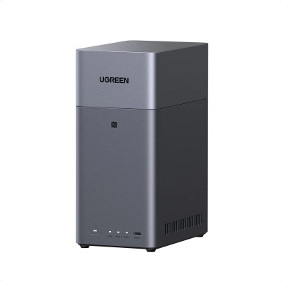 ugreen,dh2300,plus,grey,diskless,uk,hdmi,cable,nas,network,attached,storage,drive,black