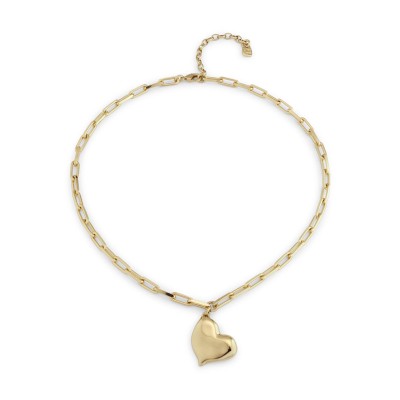 unode50,18k,gold,plated,heart,necklace,gold