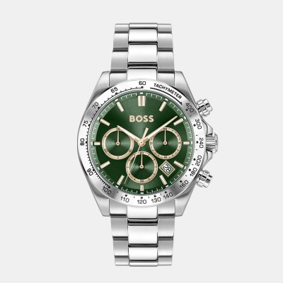 boss,gents,boss,hero,stainless,steel,bracelet,watch,silver