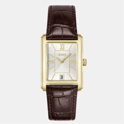 часовник,бижутерия,часовници,boss,gents,boss,principle,dress,watch,with,leather,strap,gold