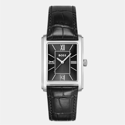 часовник,бижутерия,часовници,boss,gents,boss,principle,dress,watch,with,leather,strap,silver