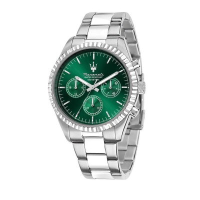 часовник,часовници,maserati,men's,competizione,analogue,quartz,watch,green,silver
