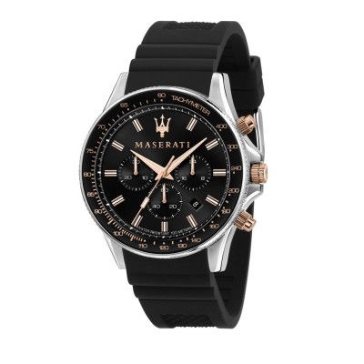 часовник,часовници,maserati,men's,quartz,analogue,watch,silver,black