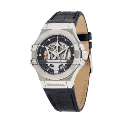 часовник,часовници,maserati,men's,potenza,quartz,analogue,watch,silve,black