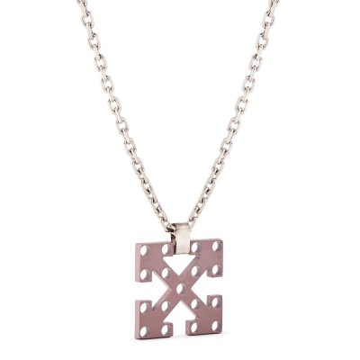 аксесоари,на,разпродажба,off,white,industrial,arrow,pendant,necklace,silver,beige