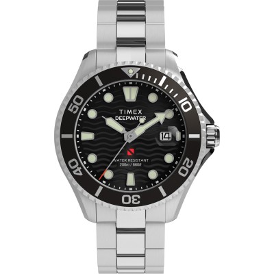 часовник,часовници,timex,men's,deepwater,water,resistant,analogue,quartz,watch,black,silver