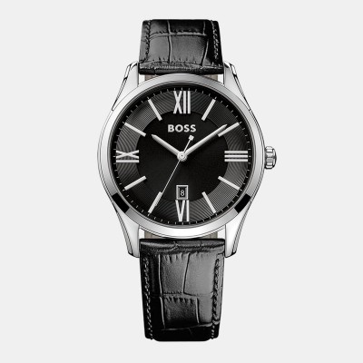 часовник,часовници,бижутерия,аксесоари,на,разпродажба,boss,gents,ambassador,watch,black,silver