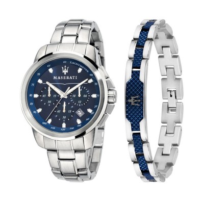 часовници,аксесоари,на,разпродажба,maserati,watch,gift,set,silver,blue