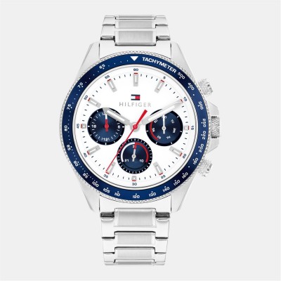 часовник,бижутерия,часовници,tommy,hilfiger,tommy,hilfiger,mens,stainless,steel,bracelet,watch,silver