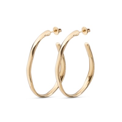 unode50,18k,gold,plated,hoop,earrings,gold