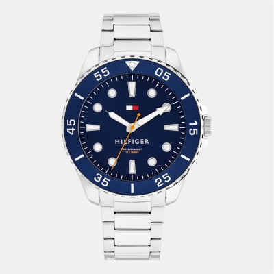 часовник,бижутерия,часовници,tommy,hilfiger,tommy,hilfiger,mens,stainless,steel,bracelet,watch,blue