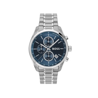 часовник,бижутерия,часовници,boss,men's,grand,prix,stainless,steel,watch,blue,steel