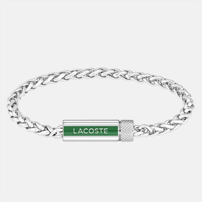 аксесоари,на,разпродажба,lacoste,mens,spelt,stainless,steel,bracelet,silver