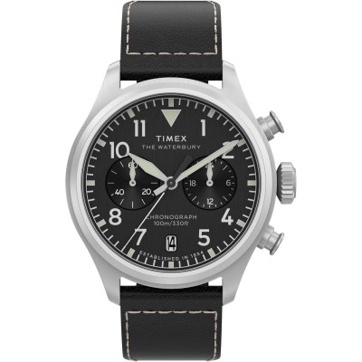 часовници,timex,timex,waterbury,sn62,black,silver