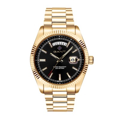 часовници,gant,gant,fairfax,wide,sn54,black,gold