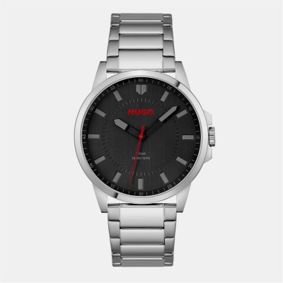 мъжки,часовник,часовници,аксесоари,на,разпродажба,hugo,hugo,first,watch,mens,black