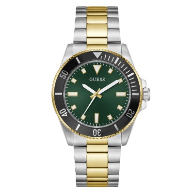 часовник,бижутерия,часовници,аксесоари,на,разпродажба,guess,men's,cliff,quartz,analogue,watch,green,silver