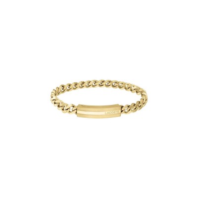 lacoste,mens,adventurer,yellow,gold,ip,bracelet,gold