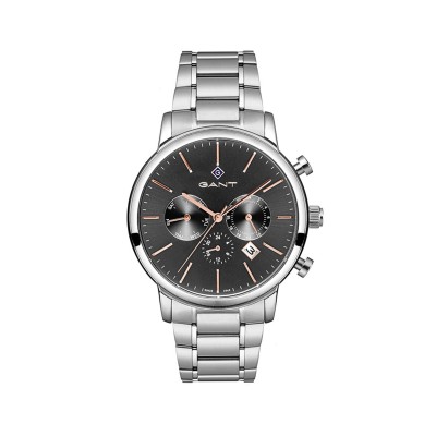 часовник,бижутерия,часовници,gant,men's,cleveland,analogue,quartz,watch,silver,black