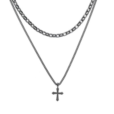 бижутерия,fabric,multi,layer,necklace,black