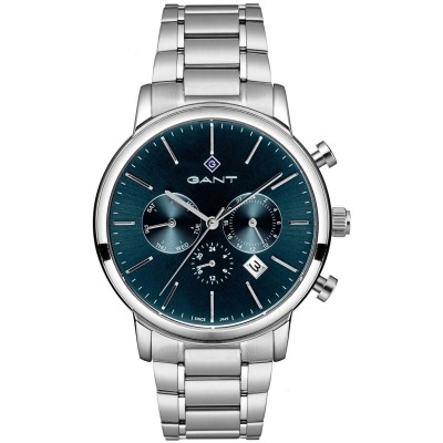 часовник,часовници,gant,gant,cleveland,denim,metal,watch,stainless,steel,watch,silver,blue