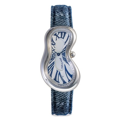 часовник,часовници,exaequo,melting,quartz,analogue,watch,denim