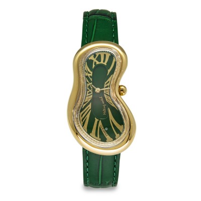 часовник,часовници,exaequo,melting,quartz,analogue,watch,green,dial