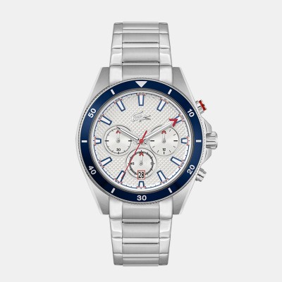 lacoste,mens,mainsail,watch,white,steel