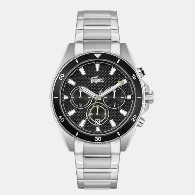 часовник,часовници,lacoste,mens,mainsail,watch,black,steel