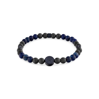аксесоари,на,разпродажба,tommy,hilfiger,tommy,hilfiger,mens,black,and,blue,ip,lapis,carbon,fibre,reinforced,polymer,beaded,bracelet,blue