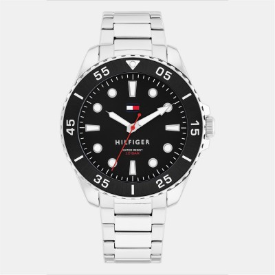 часовник,часовници,tommy,hilfiger,tommy,hilfiger,mens,stainless,steel,bracelet,watch,black,silver