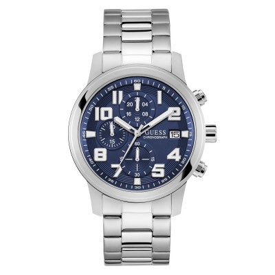 часовник,бижутерия,часовници,аксесоари,на,разпродажба,guess,men's,atticus,analogue,quartz,watch,blue,silver