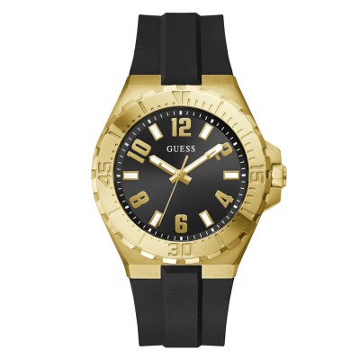 часовник,бижутерия,часовници,guess,men's,analogue,quartz,watch,black,gold