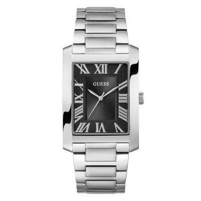 часовник,бижутерия,часовници,guess,men's,clyde,analogue,quartz,watch,black,silver