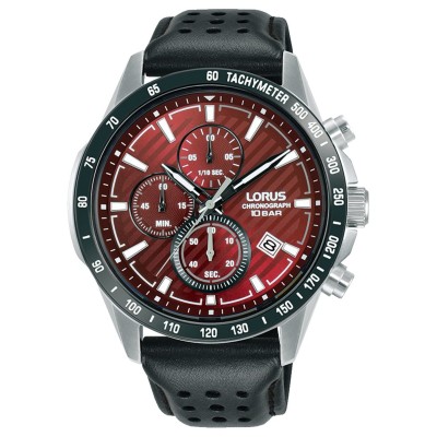 часовници,lorus,lorus,chronograph,sn53,red,black