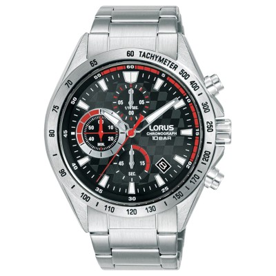 часовници,lorus,lorus,chronograph,sn53,red,silver
