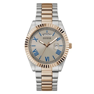 guess,men,s,connoisseur,analogue,quartz,watch,grey,metallics