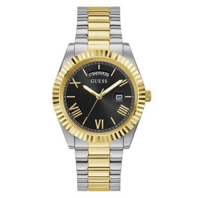 часовник,часовници,guess,connoisseur,watch,black,metallics