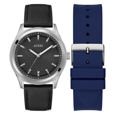 часовник,часовници,guess,analogue,quartz,watch,black,silver