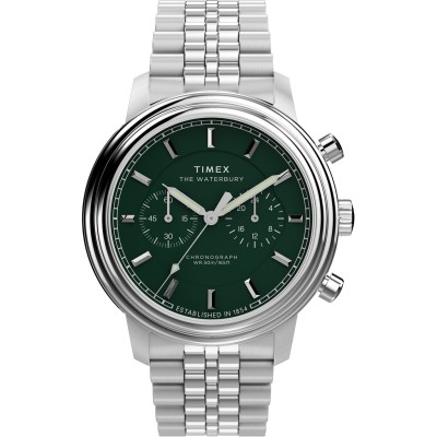 часовник,часовници,аксесоари,на,разпродажба,timex,waterbury,watch,green,silver