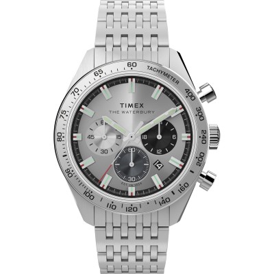 timex,men,s,waterbury,analogue,quartz,watch,silver,silver