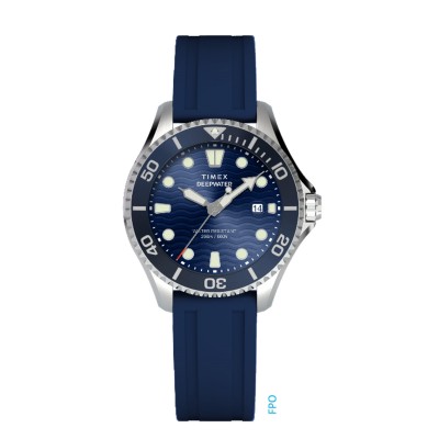 timex,men,s,deep,water,meridian,water,resistant,analogue,quartz,watch,blue,silver