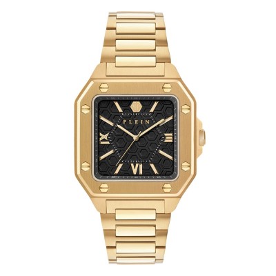 часовник,часовници,philipp,plein,rock,couture,watch,black,gold,tone