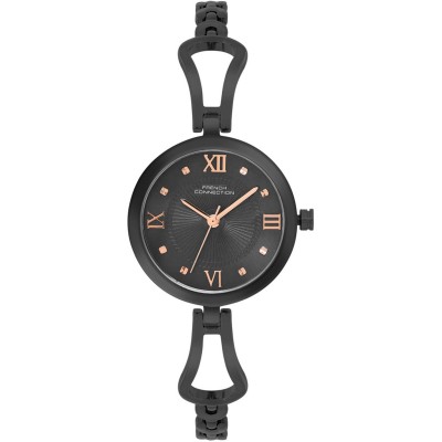 дамски,часовник,часовници,аксесоари,на,разпродажба,french,connection,connection,veritas,black,round,dial,womens,analogue,watch,black
